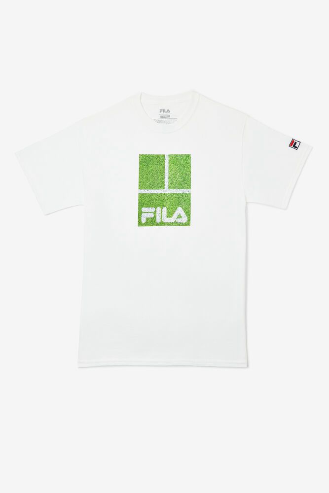 Fila T-Shirt Mens White London - Ireland 13529-EVGI